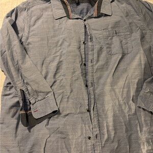 Men's Blue Casual Button Down Shirt
